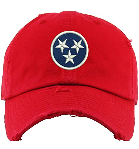 Gorra bordada ajustable estilo vintage con bandera de Tennessee