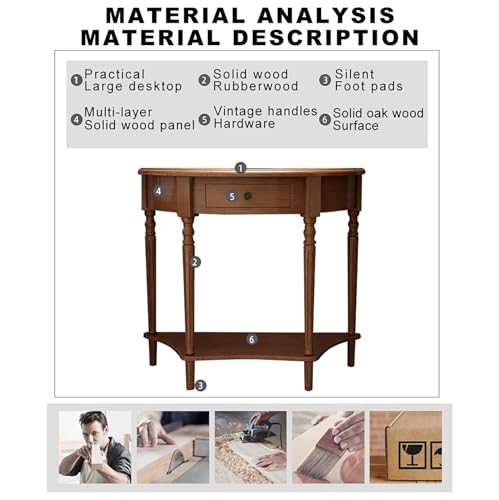 Consola de madera maciza estrecha para solucionar el desorden de llaves en pasillos 8