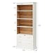 Tribesigns 5-Shelf Bookcase with File Cabinet Drawer, 72