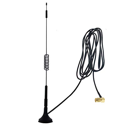 Othmro GSMアンテナ GPRSアンテナ 3M ケーブル延長 SMAオスコーナー内螺内針 延長ケーブルタイプRG58 周波数範囲700-2700MHz 7DBゲイン アンテナの長さ320mm ベースの直径30mm 小さな吸盤アンテナ WCDMAアンテナ 2Gアンテナ 3Gアンテナ 補助受信ツール 高感度 高性能 黒 1個入り