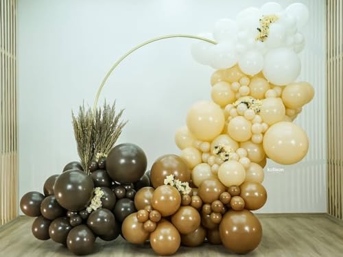 Image of KBZVNAF Brown Latex Party Balloons 50 Pack 12 inch