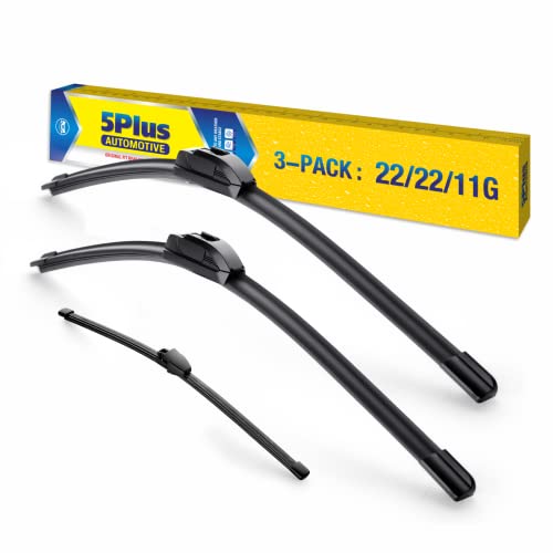 Image of 3 Wipers 22 inch /22 inch /11 inch Replacement For Ford Expedition 2020 2019 2018 (Set of 3), 22 Inch+22 Inch Windshield Wiper Blades with 11 Inch Rear Wiper Blade-Original Factory Quality