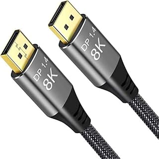 Angusplay 8K DisplayPort 1.4 Cable 10m Nylon Braided High Speed DP to DP Cable Supports 4K@144Hz, 8K@60Hz, HBR3, 32.4Gbps compatible with RTX 3080/3090, PC, Gaming Monitor etc(OD8.0mm)