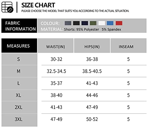 Cakulo Men's 5 Inch Running Tennis Shorts Quick Dry Athletic Workout Active Gym Training Soccer Shorts With Pockets Liner White M #TOP5