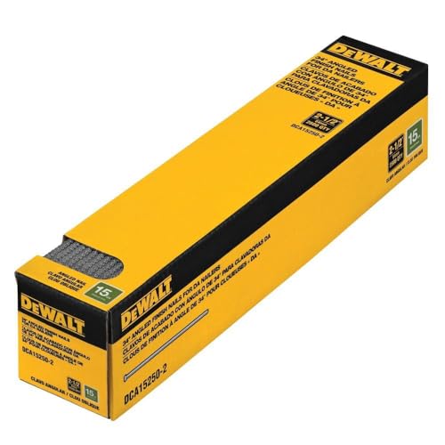 DEWALT 2-1/2 in. x 15-Gauge Bright Finish Angled Finish Nails (2500 Pieces) DCA15250-2