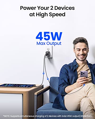 Usb A & Usb C Charger Block, Iniu 45W Pd Qc3.0 Pps Usb-C Foldable Wall Charger Supports Super Fast Charging 2.0 For Samsung S23 Ultra S23 S22 S21 S20, Iphone 14 13 12, Ipad, Macbook Air, Steam Deck #TOP2