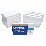 Oxford 41 (1000 PK) Ruled Index Cards, 4' x 6', White, 1,000 Cards (10 Packs of 100) (41)