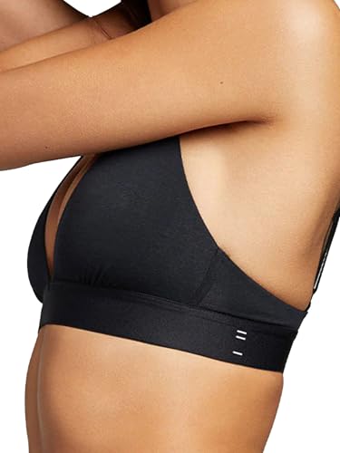 NEGATIVE Underwear – Cotton Triangle Bra – Comfortable Wireless Bras for Women – Perfect Low-Coverage Triangle Cut - Black3