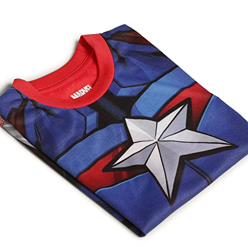 Image of Kidsville Captain America Printed Regular Fit Red Cotton Boy's T-Shirt