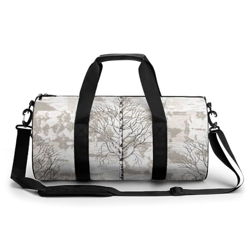 Sac de voyage et week-end bouleau blanc gris idéal pour camping et randonnée
