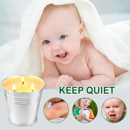 2 Pack Large Citronella Candles Outdoor and Indoor 200Hrs Burning Citronella Scented Garden Candles 28oz 3-Wick Soy Wax Candle Gifts for Home Patio Yard Balcony Camping BBQ Outside Summer Essentials - Image 3