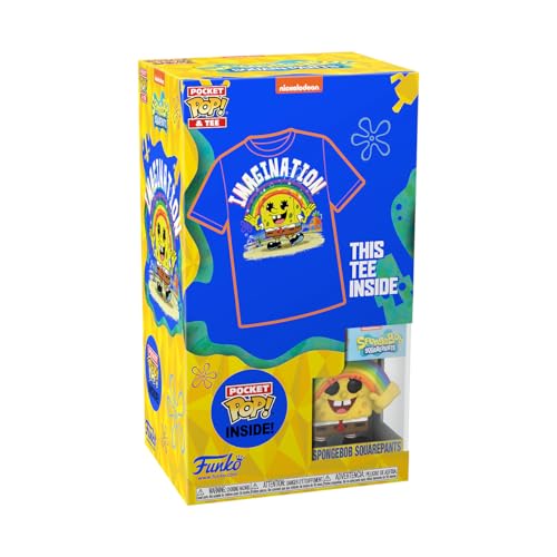 Funko Pocket Pop! & Tee: Spongebob Squarepants, SB with Rainbow, for Children and Kids, Medium, Spongebob Squarepants - Image 2