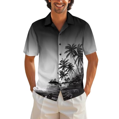 Chemise homme hawaïenne blanc chic, le cadeau idéal pour l'été