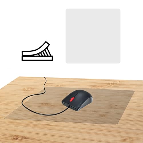 Grip Shop Tapis de Souris de Jeu Ordinateur Film Auto-Adhésif Protecteur Antidérapant Tapis de Souris pour Bureau Transparent (30x30cm)