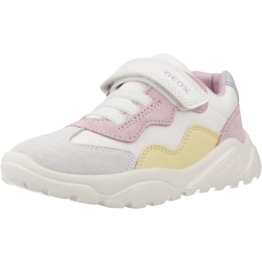 Geox Ciufciuf Elastic Laces Trainers Pink/White Size 27 Kids