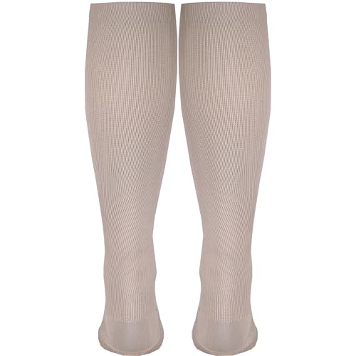 Image of Truform Compression Socks, 15-20 mmHg, Knit Women's Dress Socks, Knee High Over Calf Length