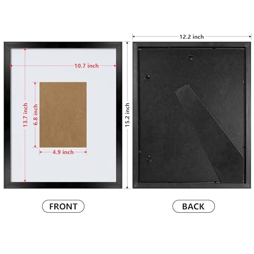 image for Vienrose 11x14 Wedding Signature Picture Frame with 5x7 Photos Mat, Gu