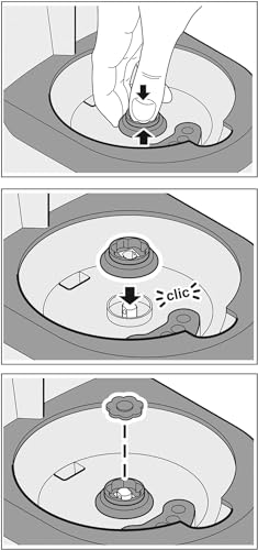 2 Portacuchillas, Engranaje, Base Cuchillas, Embrague Compatible para Monsieur Cuisine Plus, Silvercrest, Pieza 7 Dientes 1200 C3 / D4 / E5