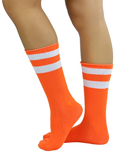 Image of ToBeInStyle Women's Acrylic Ankle Hi With Double Stripe Top Crew Fun Athletic Socks