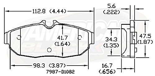 American Black Abd1082C Professional Ceramic Rear Disc Brake Pad Set Compatible With Ford Mustang/Mustang Bullitt/Mustang Shelby Gt500 - Oe Premium Quality - Perfect Fit, Quiet And Dust Free #TOP6