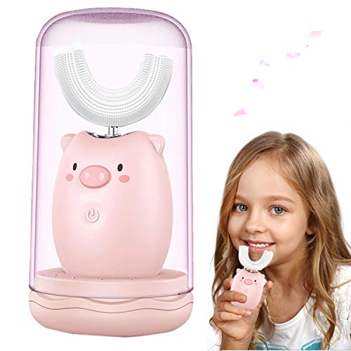 Itomoro U-Shaped Kids Automatic Toothbrush,Soft Bristles Specially Designed for Kids,2 Brush Heads of