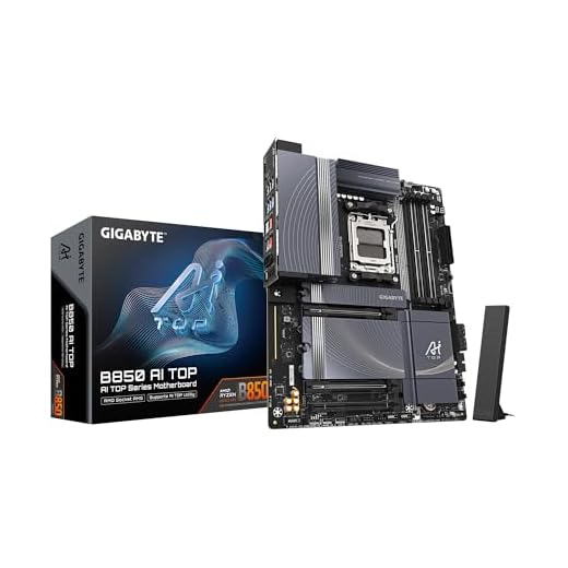GIGABYTE B850 AI TOP AMD AM5 LGA 1718 Motherboard, ATX, DDR5, 3X M.2, PCIe 5.0, USB-C, WIFI7, 10GbE LAN, EZ-Latch, 5-Year Warranty