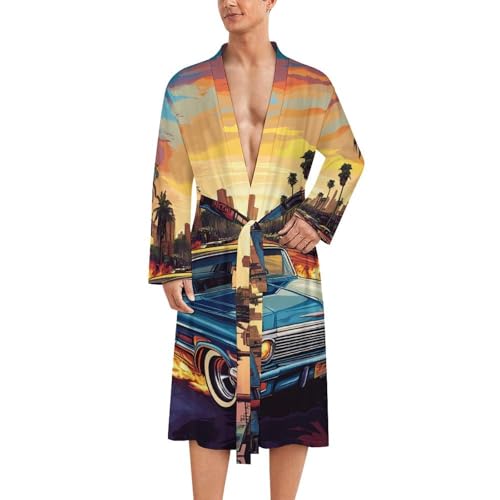 Albornoz de baño para hombre City Car suave que evita el calor
