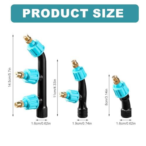 Image of HASTHIP 3Pcs Garden Sprayer Nozzle, Agricultural Sprayer Nozzles, Multi-Porous Garden Spray Pump-Outdoor Water Spray Nozzle for Plants, Gardening Sprayer Accessories
