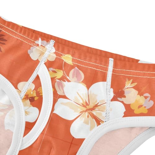 Orange Gingham Little Boys Soft Kids Underwear Cute Children Undies4