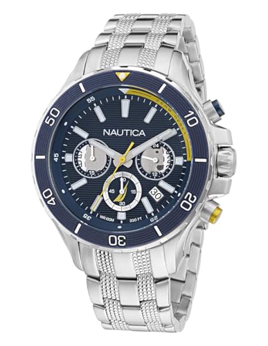 Nautica NST montre bracelet en acier inoxydable NAPNSF505 homme étanche