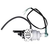 Vergaser Vergaser-Ersatzmotor, manuelle Drosselvergaser-Baugruppe Benzingeneratorteile für 188F/190F/192F 5-6.5KW(Schwarz)
