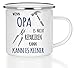 Shirtinator Emaille Tasse Becher Wenn Opa es Nicht reparieren kann I Outdoor Camping Retro Tasse I Opa e Nostalgie