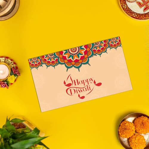 Image of Tummy Pops Diwali Gift Food Hamper | Assorted Combo Box of Healthy Snacks, Dryfruits, Peanut Chikki & Mukhwas with Diwali Greeting Card | Corporate Diwali Gifts, Festive Hamper for Family and Friends