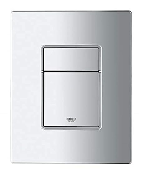 GROHE Skate Cosmopolitan Flush Plate, Chrome,38732000, Stainless Steel