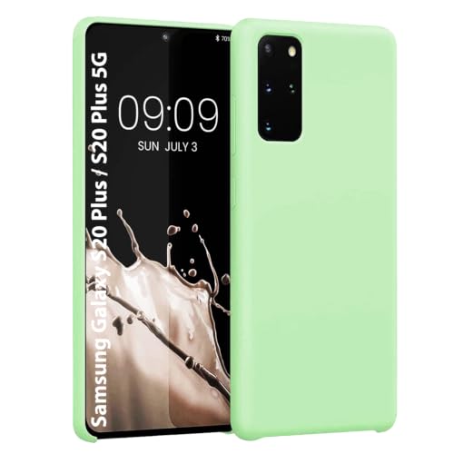 Image of LIRAMARK Liquid Silicone Soft Back Cover Case for Samsung Galaxy S20 Plus / S20 Plus 5G (Mint Green)