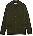 Amazon Essentials Men's Lambs Wool V-Neck Cardigan Sweater with Pockets (Previously Goodthreads), Dark Olive, X-Large Tall