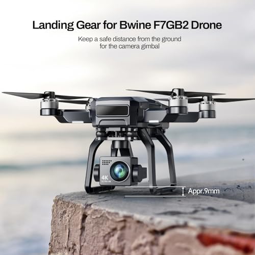Bwine Drone Landing Gear for F7/F7GB2/F7GPS, 2Pcs Original Replacement Landing Legs,Tripod Spare Parts,Black - Thumbnail 2