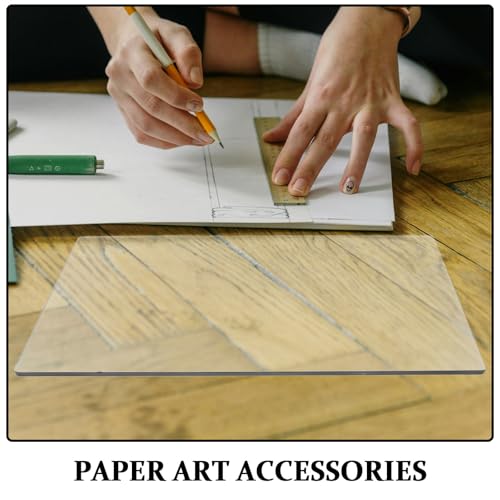 Placa acrílica PACKOVE evita errores de corte en scrapbooking con su base de 2mm 4
