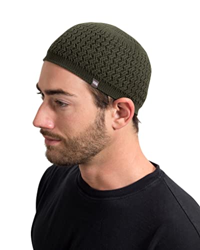 Image of Zigzag Knit Breathable Skull Caps for Men & Women