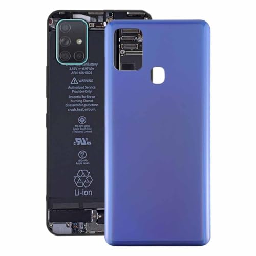 HUOLUNGJIN Zapasowa tylna pokrywa baterii do Samsung Galaxy A21s, część naprawcza drzwi obudowy do Galaxy A21s (niebieska)