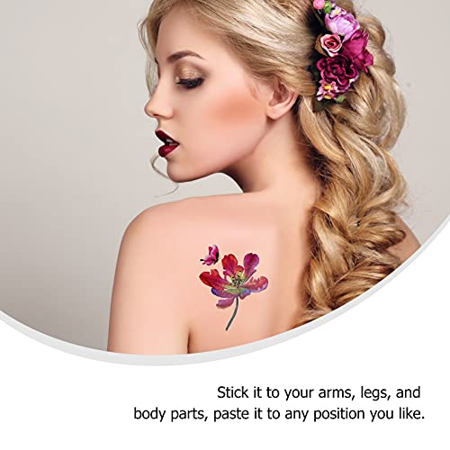 Lurrose 12 Folhas Tatuagem de Borboleta de Tatuagem de Borboleta Tatuagem de Rosto de Borboleta de C