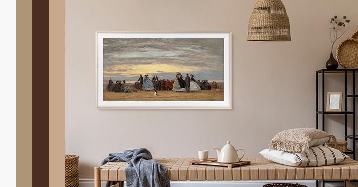 Image of Samsung 43 inch The Frame Customizable Bezel (2026 Model), Magnetic, Easy Installation, VG-SCFH43BWBZA, Modern Brown
