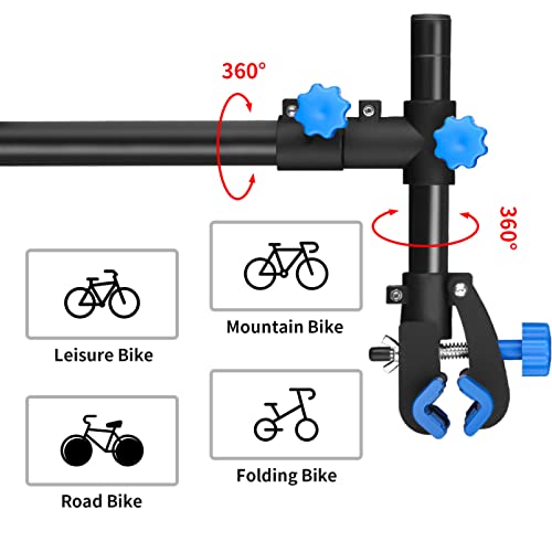 Auwey Bike Repair Stand Wall Mount Bike Repair Workstand Bike Workbench Bicycle Maintenance Rack Bike Repair Rack Bike Clamp Height Adjustable Bicycle Maintenance Rack #TOP3