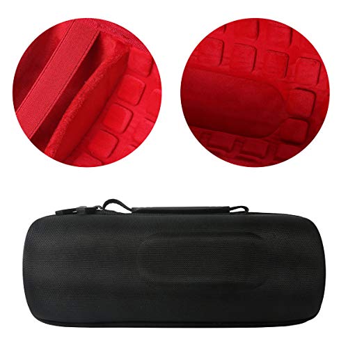 Co2Crea Hard Travel Case For Replacement For Jbl Charge 4 / Replacement For Jbl Charge 5 Waterproof Bluetooth Speaker (Outside Black And Inside Red) #TOP3