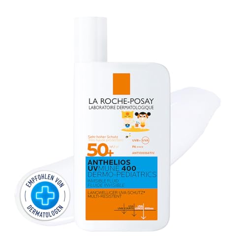 La Roche Posay Anthelios UVMUNE 400 Kids Invisible Fluid LSF 50+: Sonnenpflege mit MEXORYL 400 für empfindliche Kinderhaut ohne Duftstoffe, 50ml