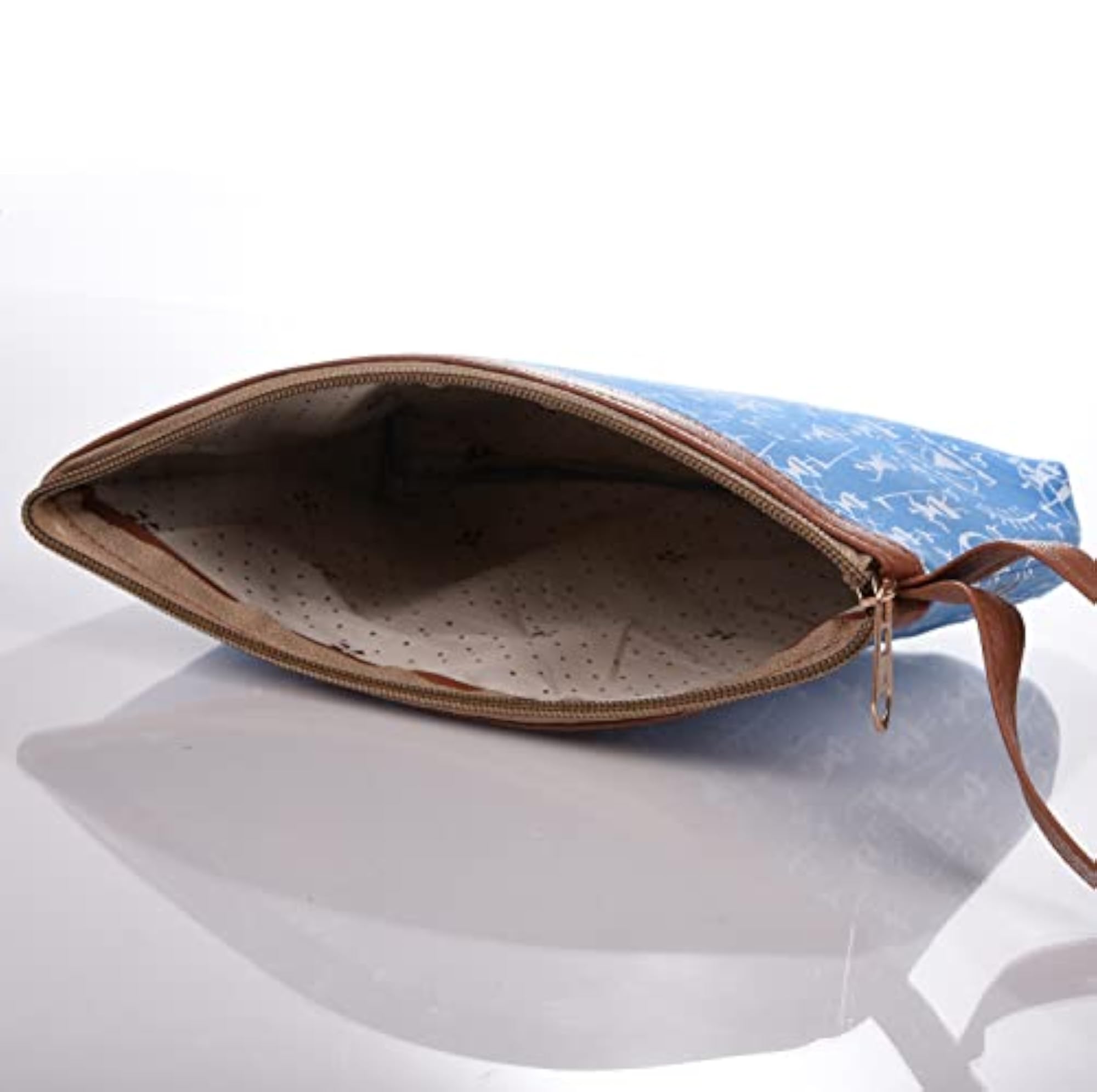 Warli Print Canvas Waterproof Makeup Pouch, Pack of 2