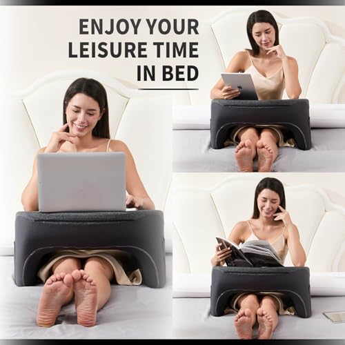 Image of cooloo8 Reading Pillow, Lap Desk, Laptop Pillow for Lap, Large Gaming Pillow for Reading, Working, Gaming or Sitting in Bed Floor Couch(Dark Grey)