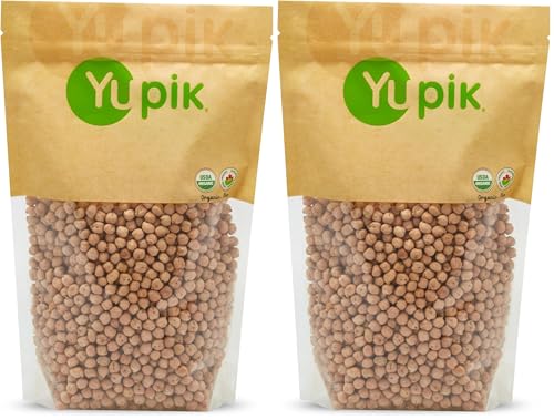 Yupik Organic Raw Chickpeas, 2.2 lb, Non-GMO, Vegan, Gluten-Free (Pack of 2)