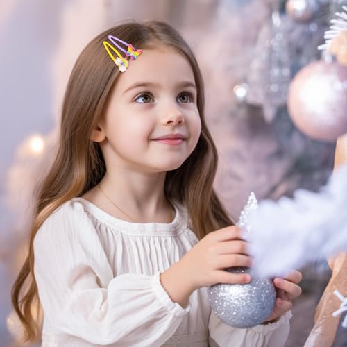 8 Piezas Pinzas de Mariposa Coloridas para Niñas, Clips Metálicos Arcoíris con Brillo, Accesorios de Pelo para Bebés, Niñas y Niños miniatura 6