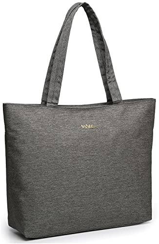 Nnee Water Resistance Nylon Laptop Tote Bag Computer Travel Carrying Shoulder School Bag (12-13.3 Inch, Gray) #TOP4